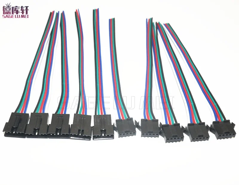 2pin, 3pin, 4pin, 5pin, светодиодный разъем «папа»/«мама», JST SM 2, 3, 4, 5-контактный разъем, провод, кабель для светодиодных лент светильник