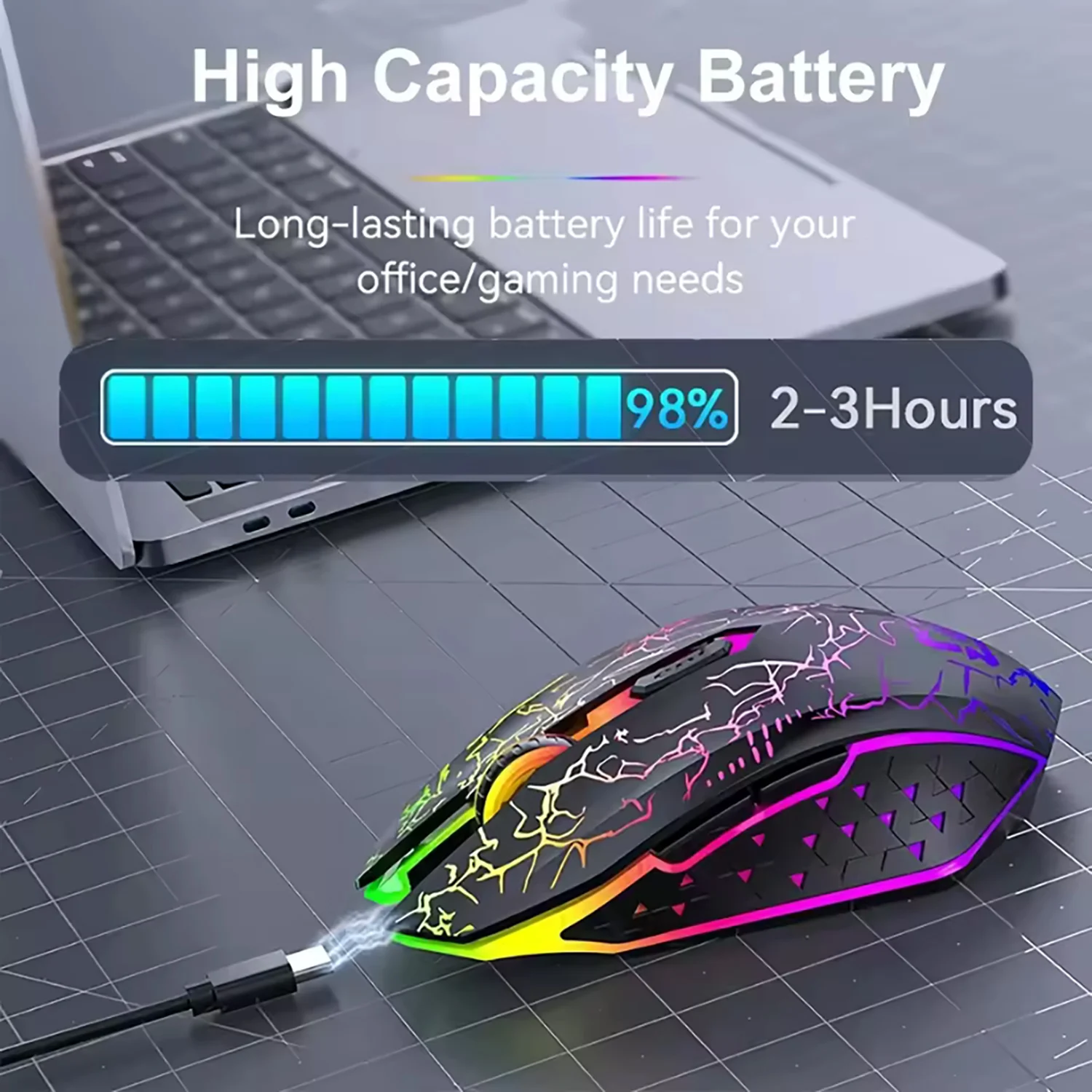 ماوس بلوتوث 2.4G تصميم خفيف الوزن DPI قابل للتعديل التوصيل والتشغيل زر منخفض الضوضاء أسلوب بسيط للاستخدام المكتبي أو الألعاب