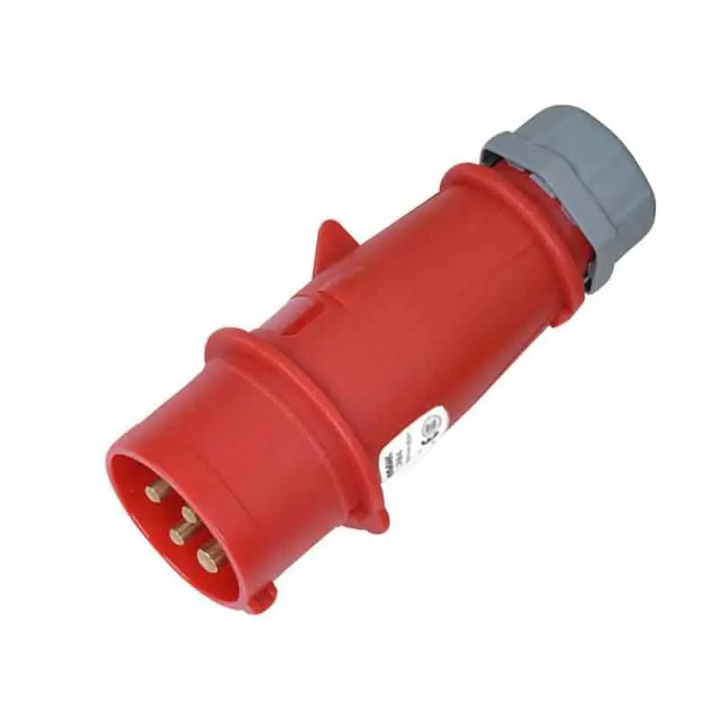 IEC60309 Waterproof Industrial CEE Connector Plug 4Pin 32A 400V 3P+E IP44