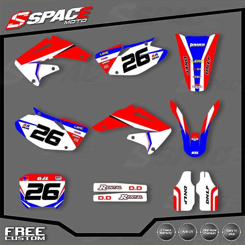 

SPACE Custom Motorcycle Graphics Background Decal for HONDA 2002 2003 CRF450 2004 CRF450 02-03 04 Enduro Decals Stickers Kits 02