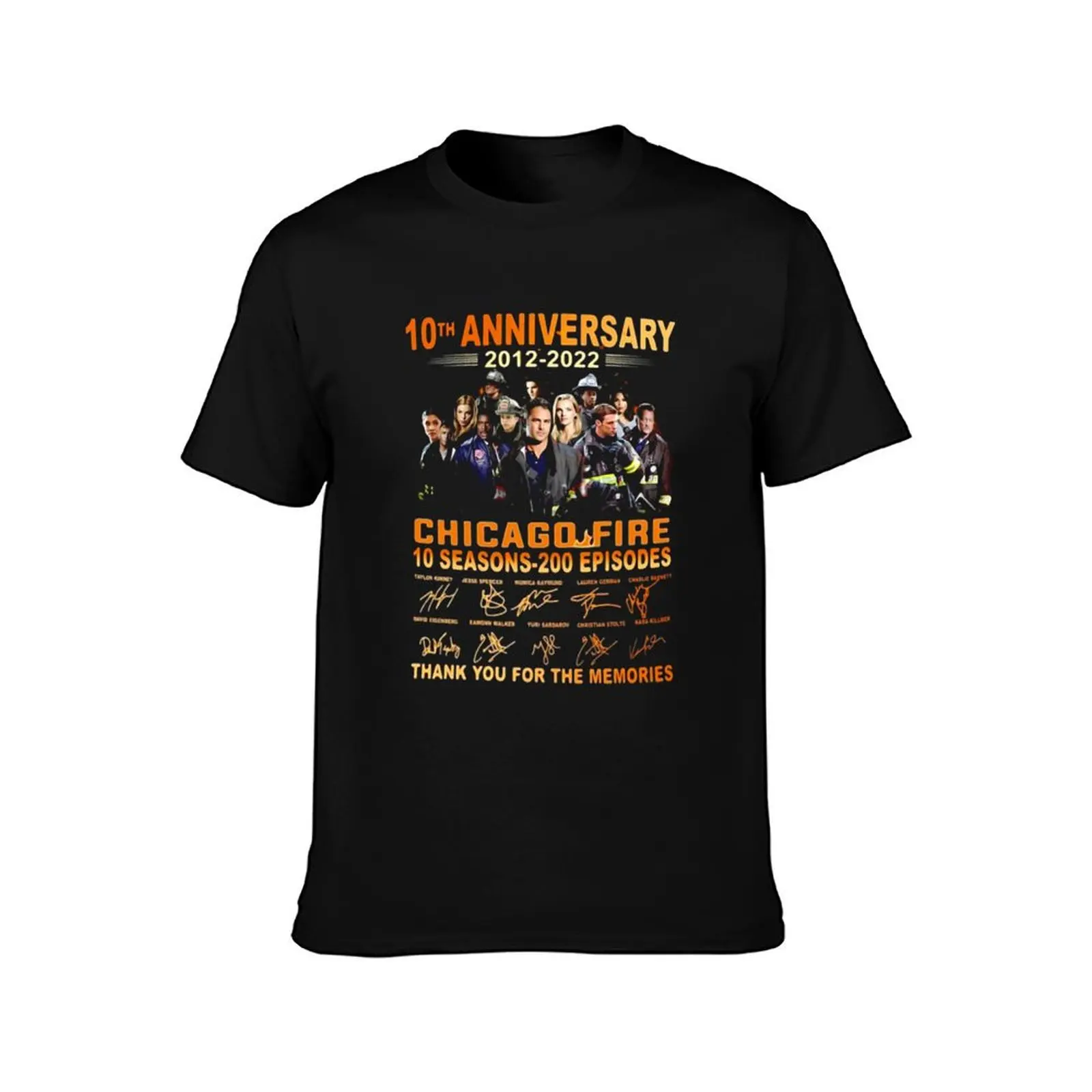 10-Anniversary-Chicago-Fire-10-Season-200-Episodes T-Shirt Summer Casual Cotton Tee Oversized Streetwear Tops 100% Cotton