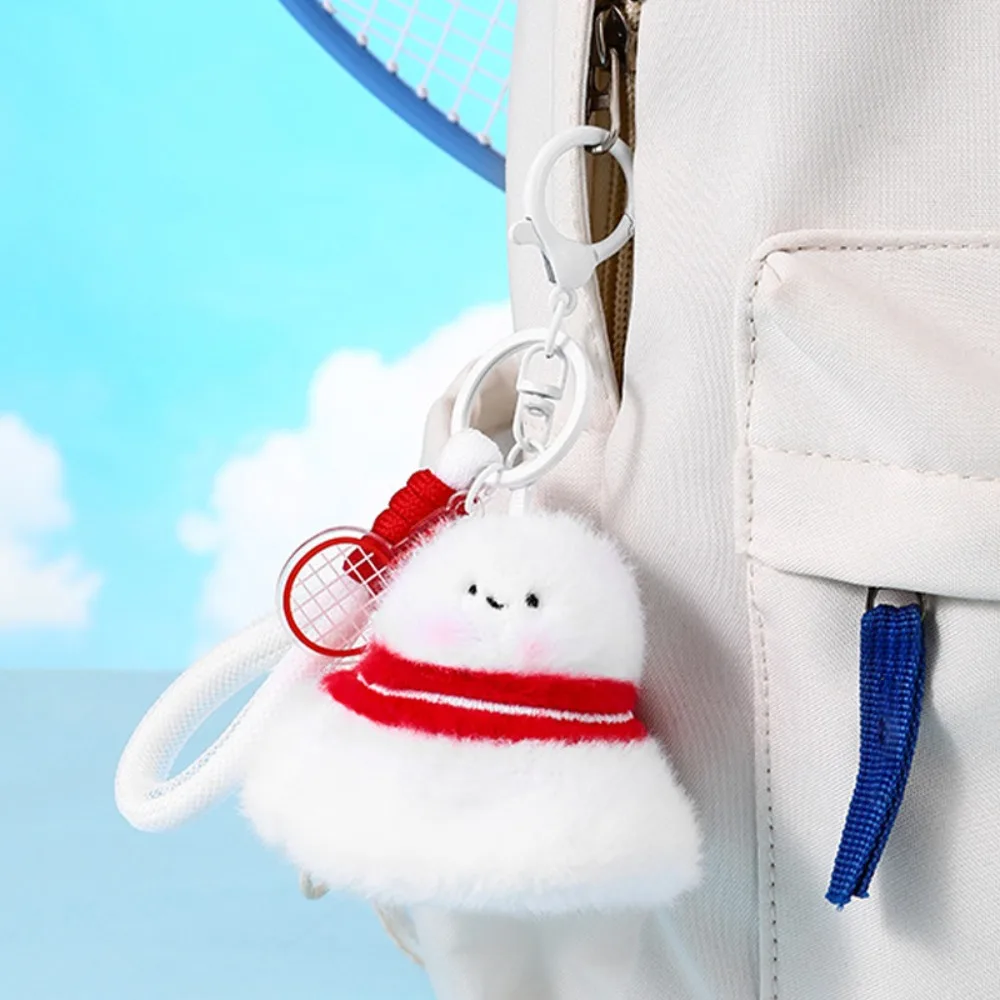 

Plush Keyring Badminton Couple Keychains Stuffed Doll Furry Badminton Bag Pendant Simulation Soft Badminton Plush Toy Keychain