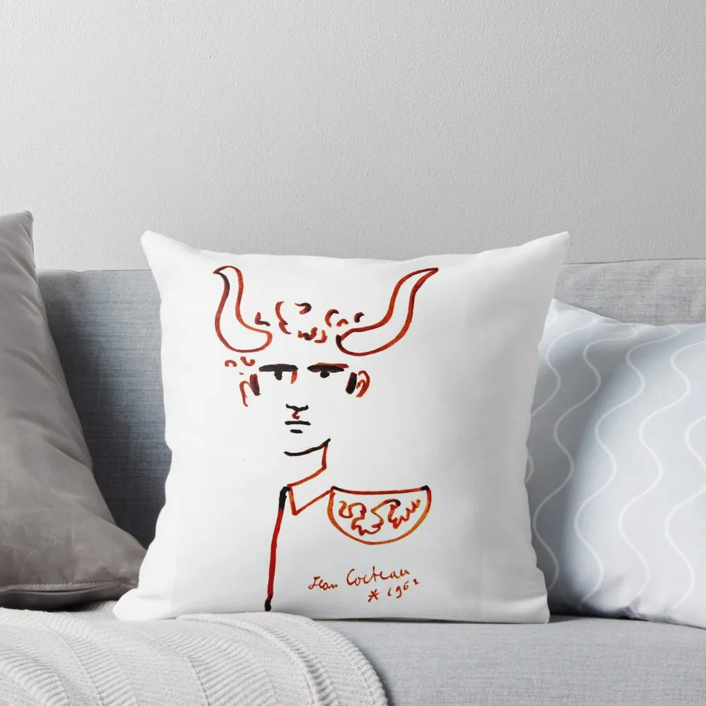 jean cocteau famous artwork Throw Pillow Anime ornamental pillows pillow