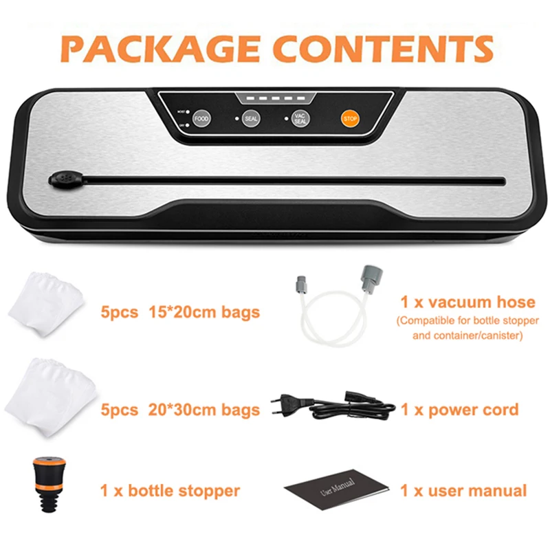 LAIMENG Household Vacuum Sealer Sous Vide Vacuum Packing Machine For Kitchen Storage Food Vacuum Sealer bag Vacuum Rolls S299