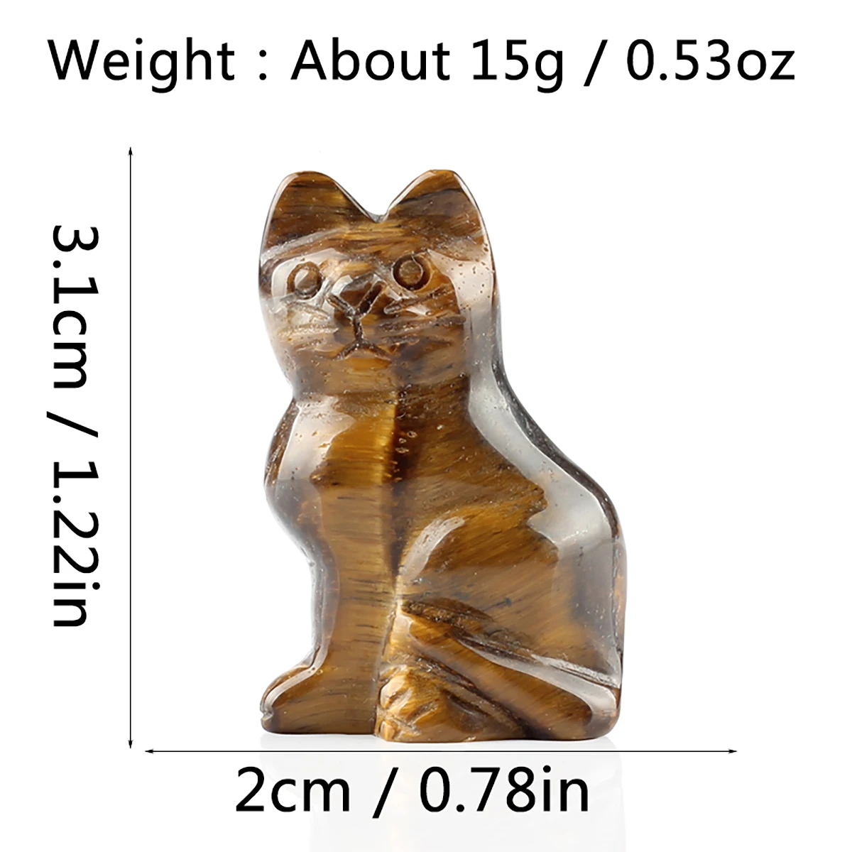 Natural Crystal Cat Statue Stone Animal Statue Reiki Home Decoration Ornament Collection Craft Stone Powder White Crystal