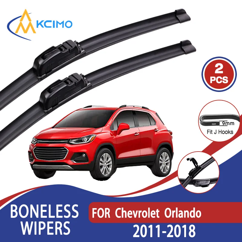 

For Chevrolet Orlando 2011-2018 Car Wiper U-type Soft Rubber Boneless Wiper HD Quiet Durable Automotive Wiper 24"+19"