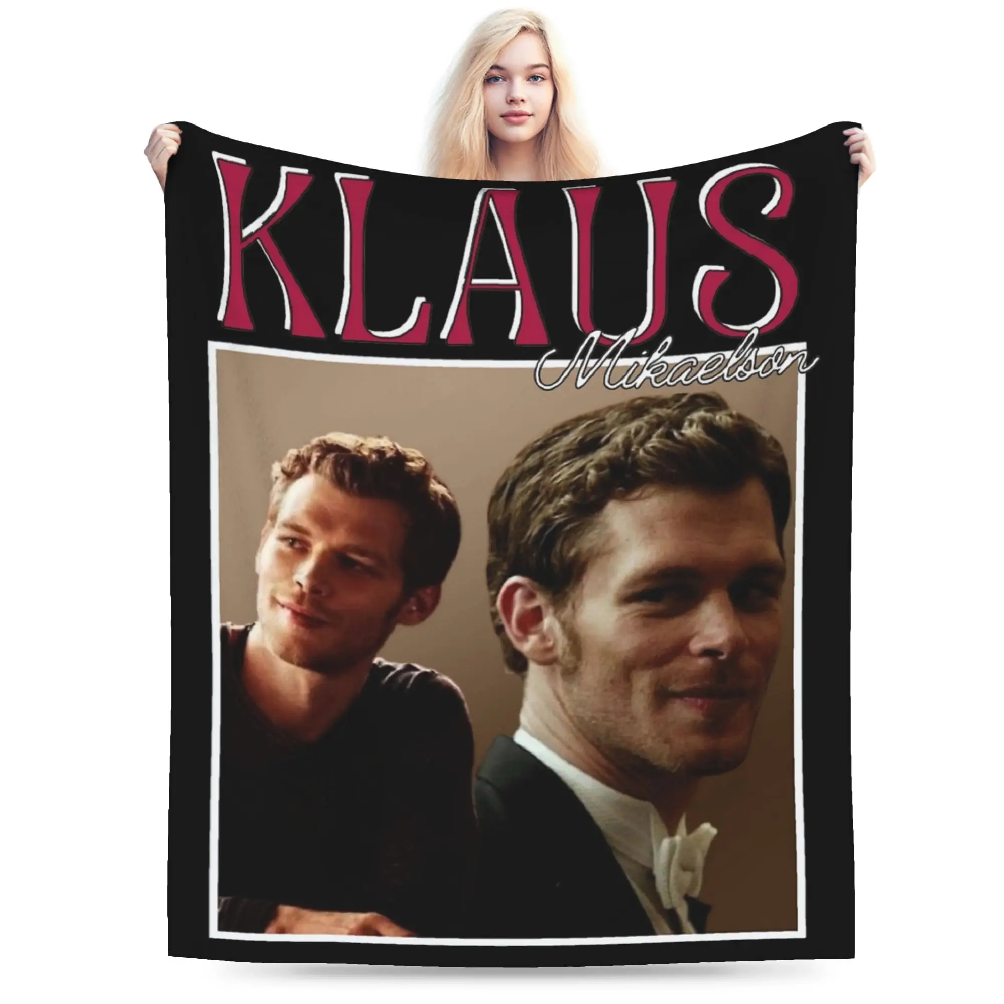 Klaus Mikaelson the Vampire Diaries Blanket Fleece Summer  Portable Super Soft Throw Blankets for Home Travel Rug Piece