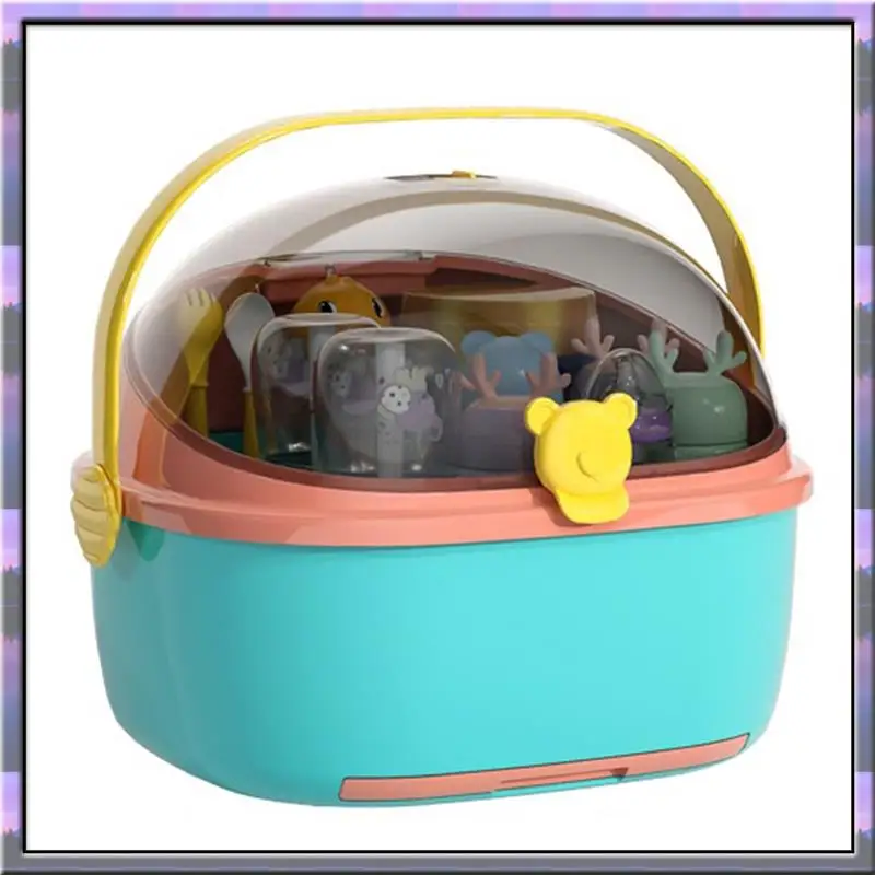 

【Быстрая доставка】Коробка для хранения детских бутылочек, водонепроницаемый держатель для форм, органайзер для чашек с крышкой, пылезащитные принадлежности для детского питания