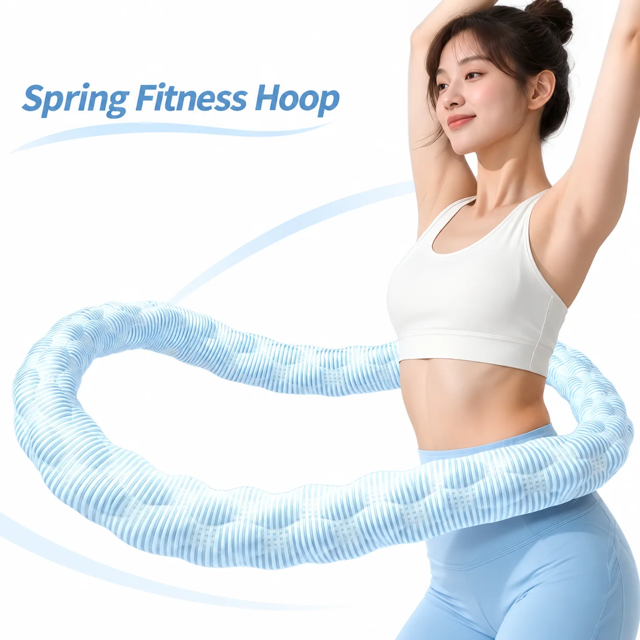 Adjustable Fitness Hoop for Waist Exercise Lightweight Segmented Workout Ring Home Gym Fitness Equipment