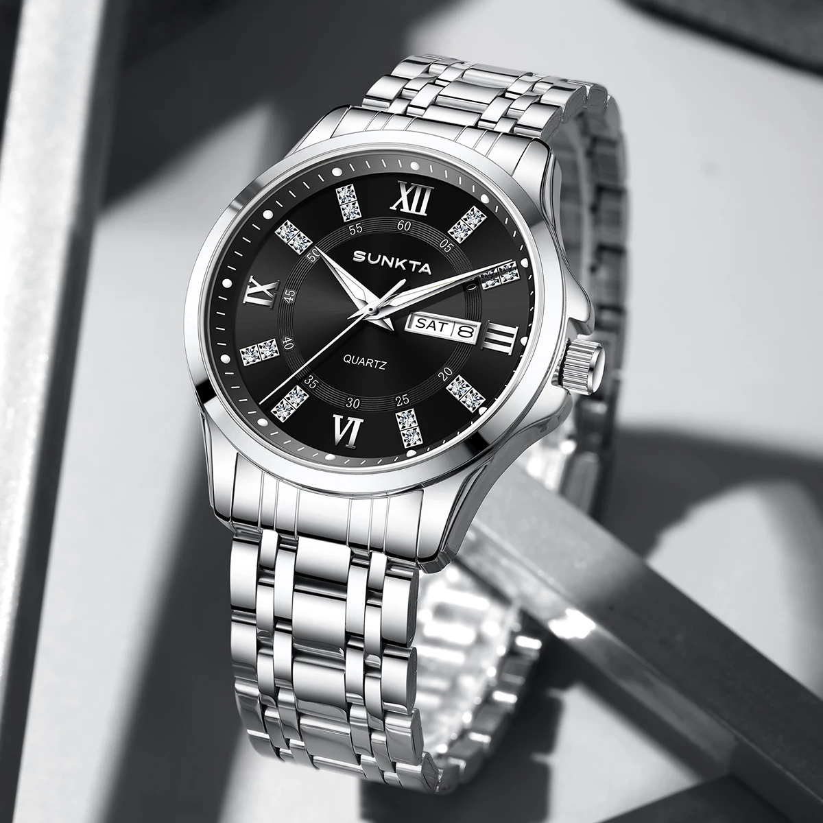 SUNKTA brand luxury watches mens 2026 Business Date Luminous Male Watch Waterproof Quartz Wristwatch Fashion Relogio Masculino