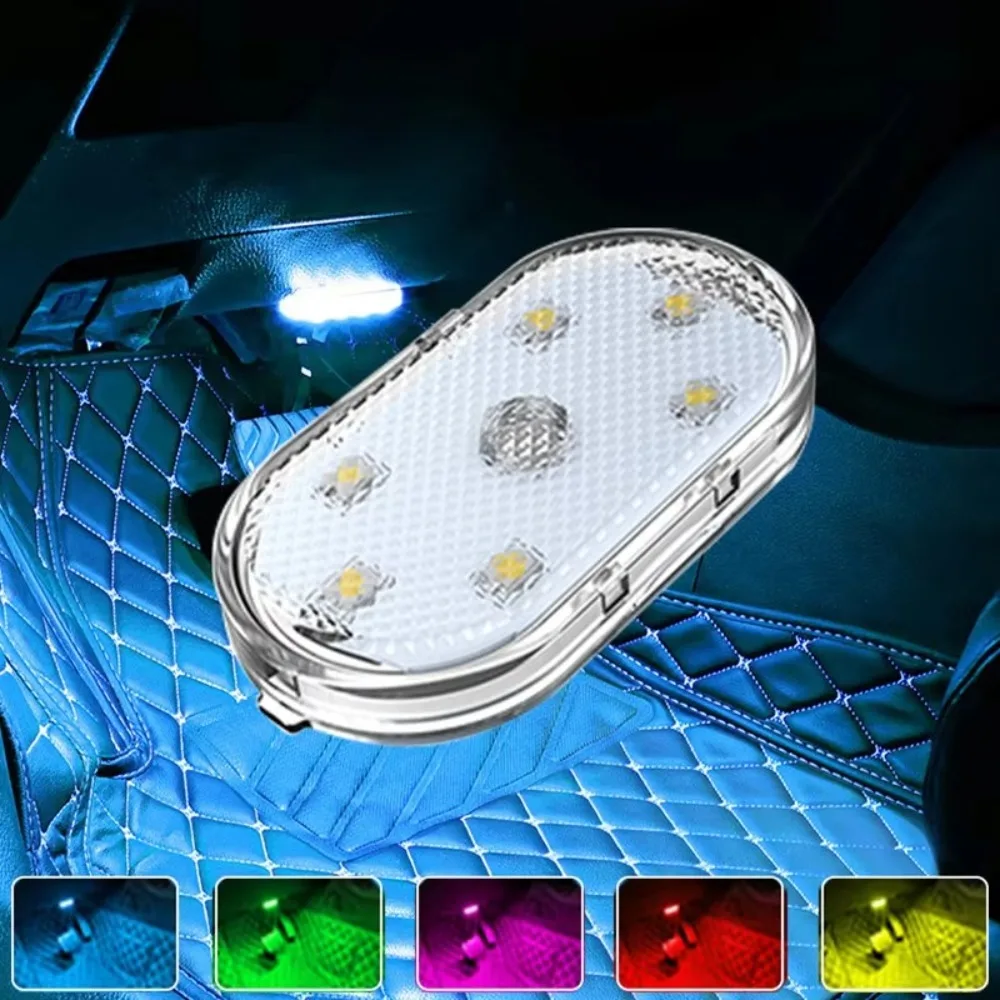 New USB Rechargeable Atmosphere Lamp Magnet RGB Interior Ambient Light LED Cabinet Light Car