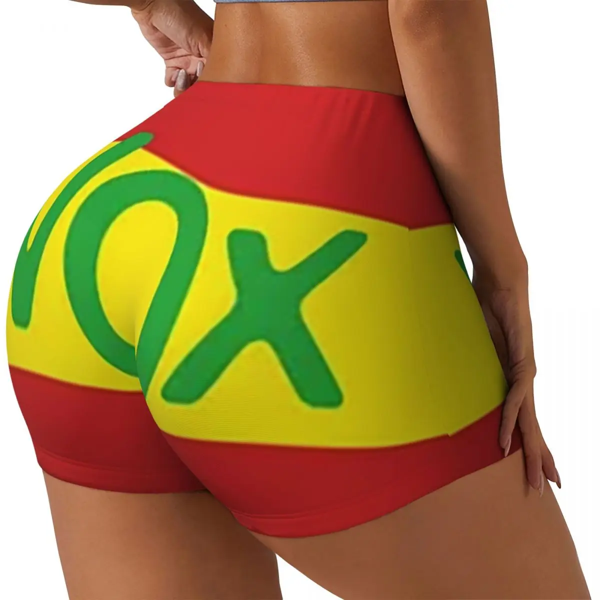 Personalizado espana vox logotipo espanha festa política espanhol mulheres ginásio treino correndo shorts atlético vôlei motociclista yoga shorts
