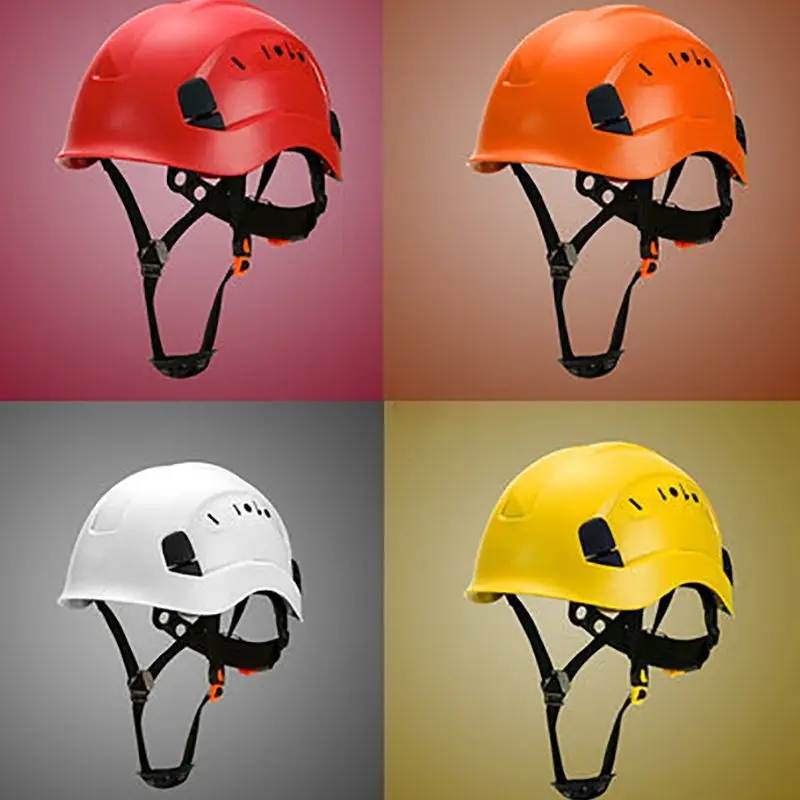 Safety Hard Hat - Adjustable ABS Climbing Helmet - 6-Point Suspension, Protective Helmet for Riding, Climbing and Construction