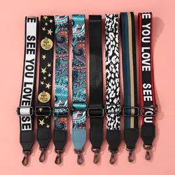 Nylon Bag Strap Woman Colored Straps for Crossbody Messenger Shoulder Bag Accessories Adjustable Embroidered Belts Straps