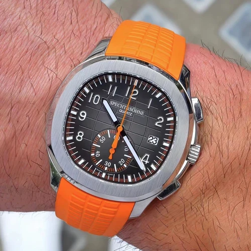 2025 Specht & Söhne Reloj deportivo de cuarzo de lujo Japón VD53 cronógrafo Reloj de acero inoxidable correa de goma Reloj Hombre resistente al agua