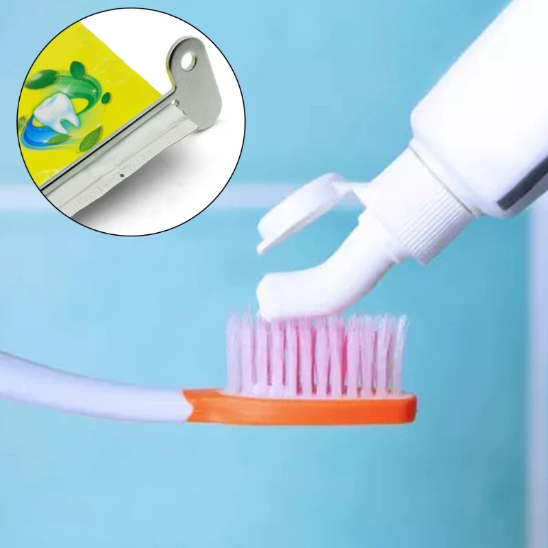 Toothpaste Squeezer Tube Press Tube Squeezer Stainless Steel Tube Extractor Toothpaste Dispenser Hand Cream Tube for KEY