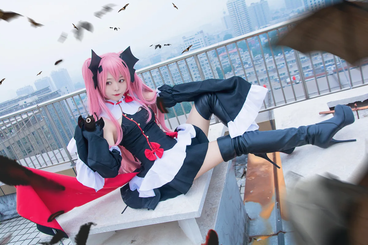 سيراف النهاية كرول تيبس زي تنكري للنساء ، زي أنيمي موحد ، Owari no ، ساحرة ، مصاص دماء ، ملابس الهالوين