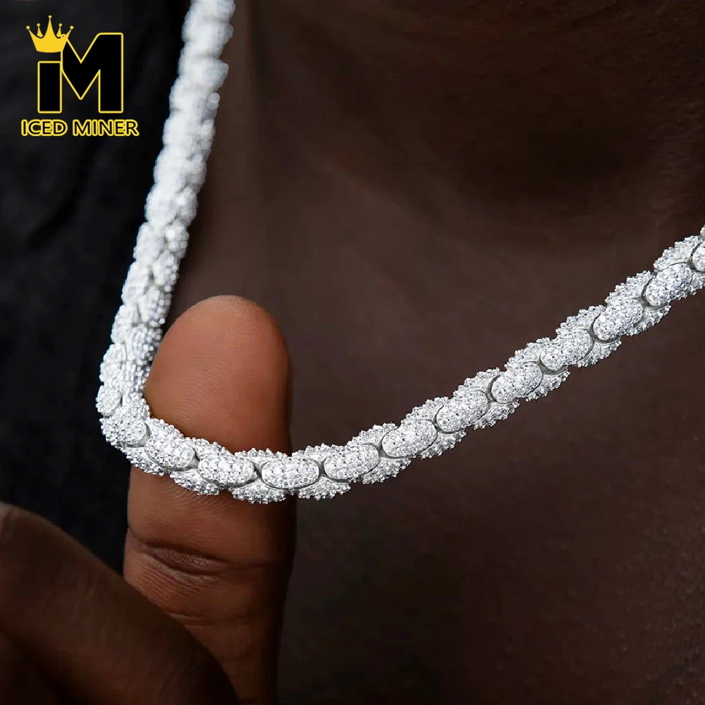 

Icedminer All New Iced Out Link Chain Necklaces Men Women Bling Zircon Hip Hop Jewelry Free Shipping