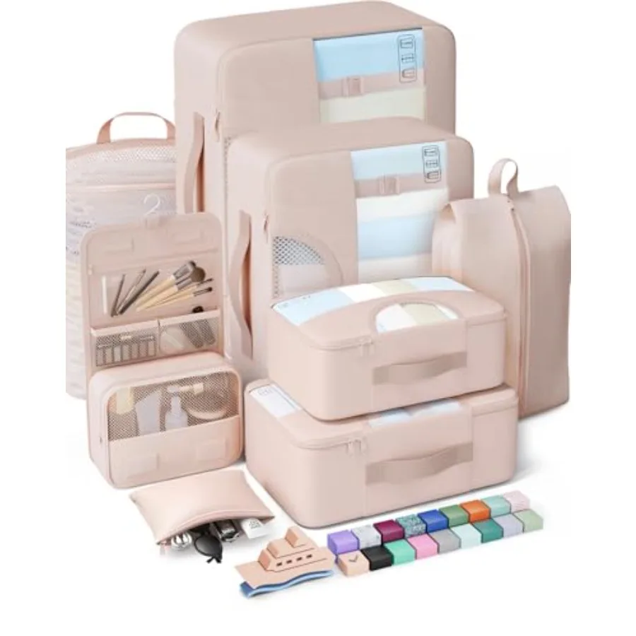 

8 Set Packing Cubes Cruise Ship Travel Essentials Accessories for Beach Vacation Personalized Gifts for Women Mom Her Suitcase