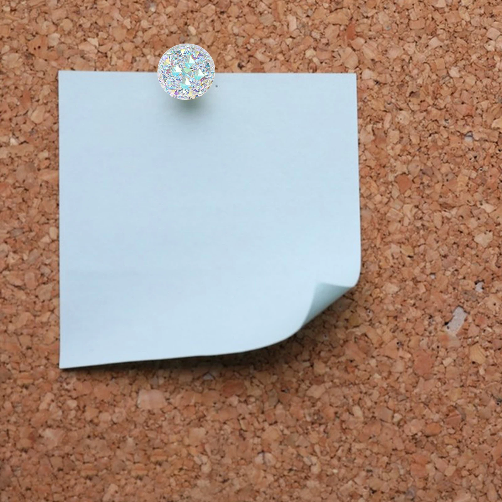 20 ชิ้น Rhinestone Thumbtack ตกแต่ง Tacks Creative Rhinestones ในครัวเรือน Pin เรซิ่น Soft Push สําหรับ Cork Board Office