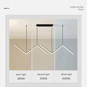 Modern LED Pendant Lights, Home Decor, Lâmpadas Interiores, 2 Head Fixtures, Iluminação da Sala, Bar do Hotel, Estudo, Quarto, 90cm 10 principais vendas lustres pendentes dourados - №9