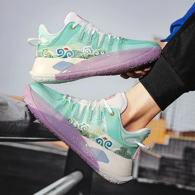 

Баскетбольная обувь, мужские дышащие кроссовки для мужчин, сетчатые Нескользящие повседневные спортивные баскетбольные кроссовки для тренировок