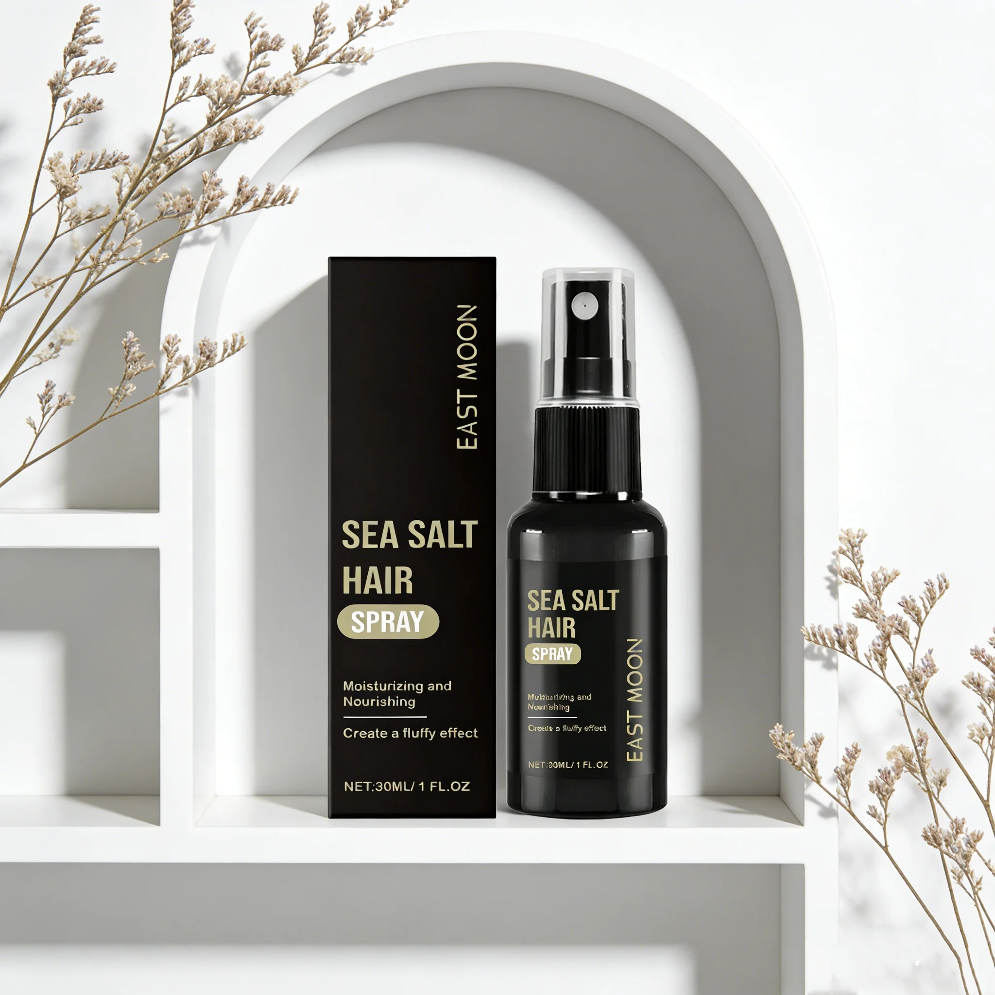 East Moon Sea Salt Hair Volumizing Spray Improve Texture Strong Hold Wave Thickness Non Greasy Modeling Curly Hair Styling Oils
