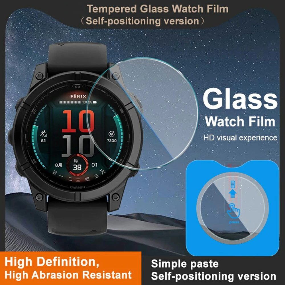 Per la protezione dello schermo in vetro temperato Garmin Fenix E da 47 mm con strumento di installazione