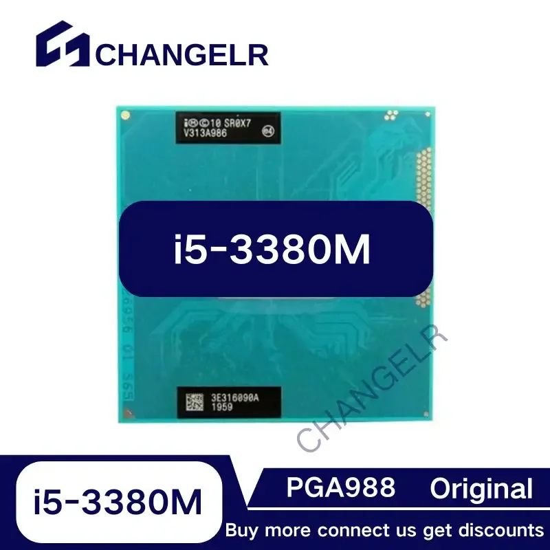 i5-3380M SR0X7 2Cores 4Threads,FCPGA988 PGA988 i5-3380 M 22nm 3.6GHz Socket G2  rPGA988B