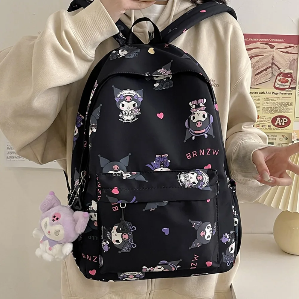 Kulomi backpack Japanese simple student school bag female large-capacity computer bag cartoon printed backpack cross-border