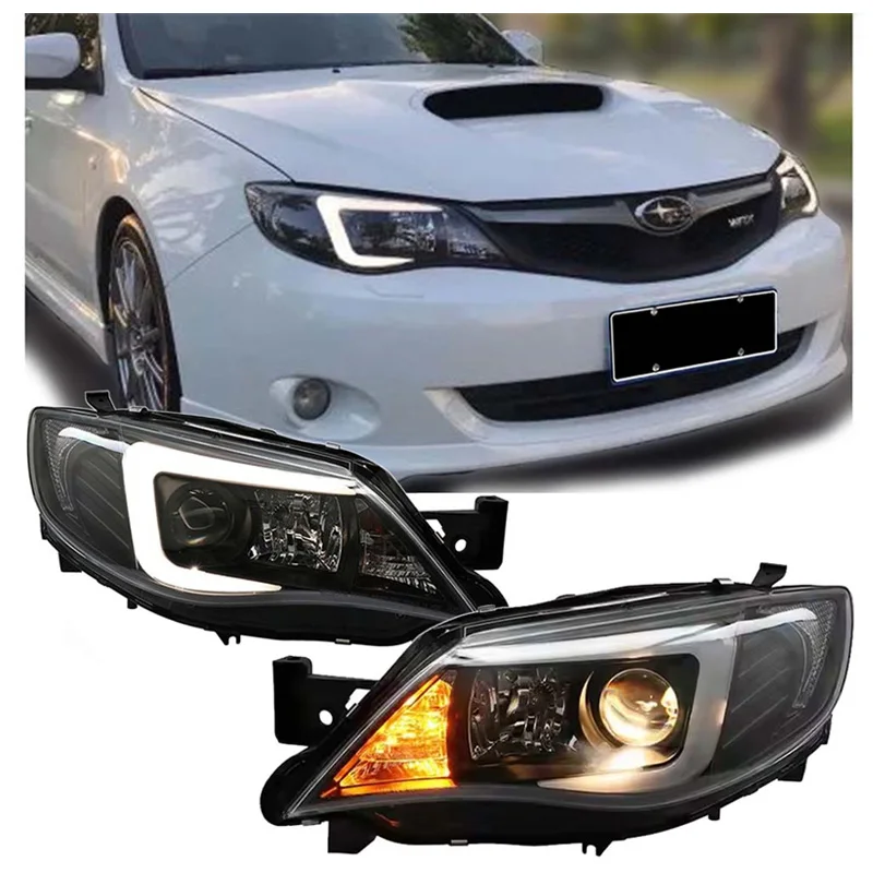

For Subaru Impreza WRX STI 2009 2010 2011 2012 Upgraded LED Projector Headlights DRL Head Light Turn Signal Lamp
