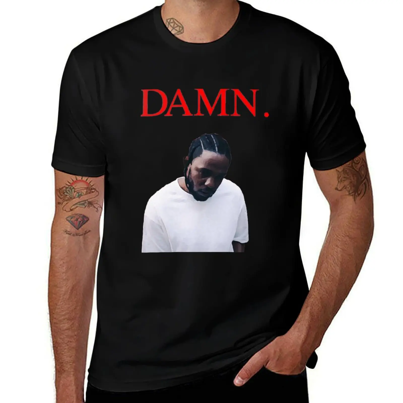 

Kendrick Lamar DAMN T-Shirt t shirt men 100% cotton luxury brand man t shirt luxury T-Shirt