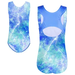 BAOHULU Teens Ballet Leotard for Girls Sparkle Gymnastics Outfit Practice Performance Clothes Sleeveless Dancewear