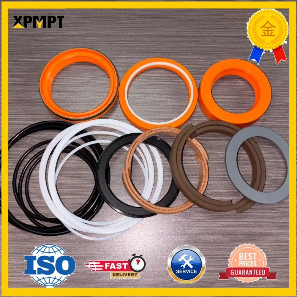 Boom Cylinder Seal Kit Compatible with Hyundai R-300-5 Hydraulic Excavators PTFE Oil Seals