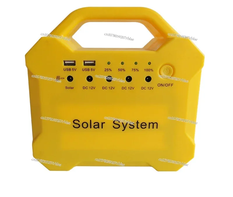 10W solar panel power generation system with radio 7HA large capacity battery emergency lighting solar power generation system