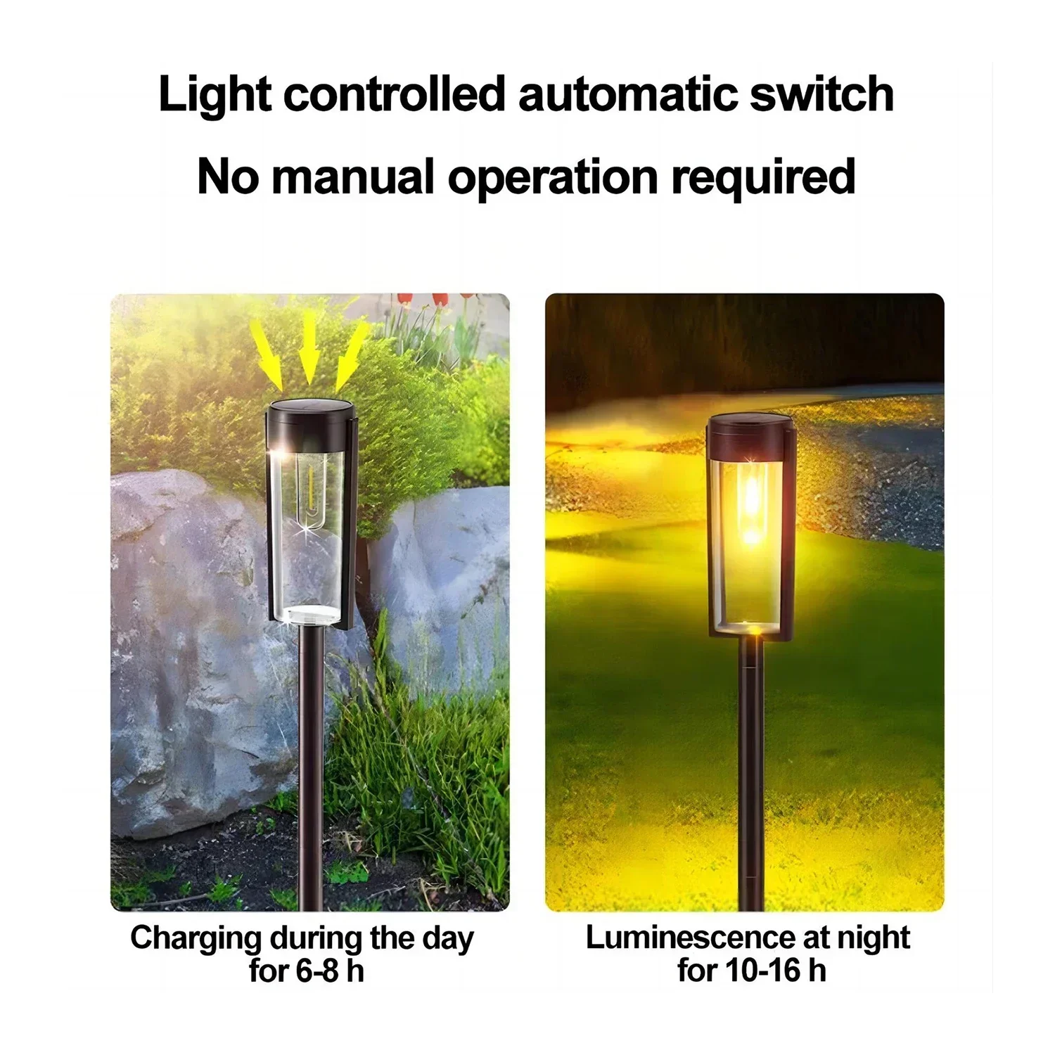 Outdoor Channel Solar Light Tungsten Filament Bulb LED Channel Corridor Lighting Waterproof Landscape Courtyard Lawn Alley