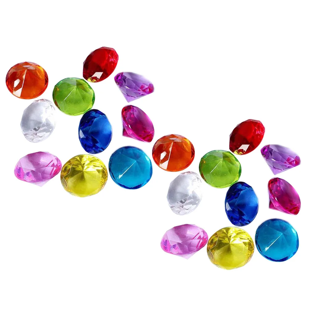 

72 Pcs Crystal naments Acrylic Gems Decorative Diamonds for Table Scatter Vase Filler Fish Tank Wedding Party Supplies Christmas