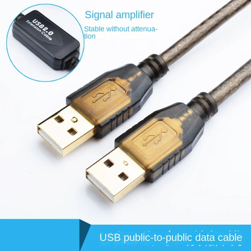 Custom USB 2.0 Extension Cable Long 5 10 12 15 20M with Signal Amplifier for Printer Scanner Male to Male Data Cable Gift