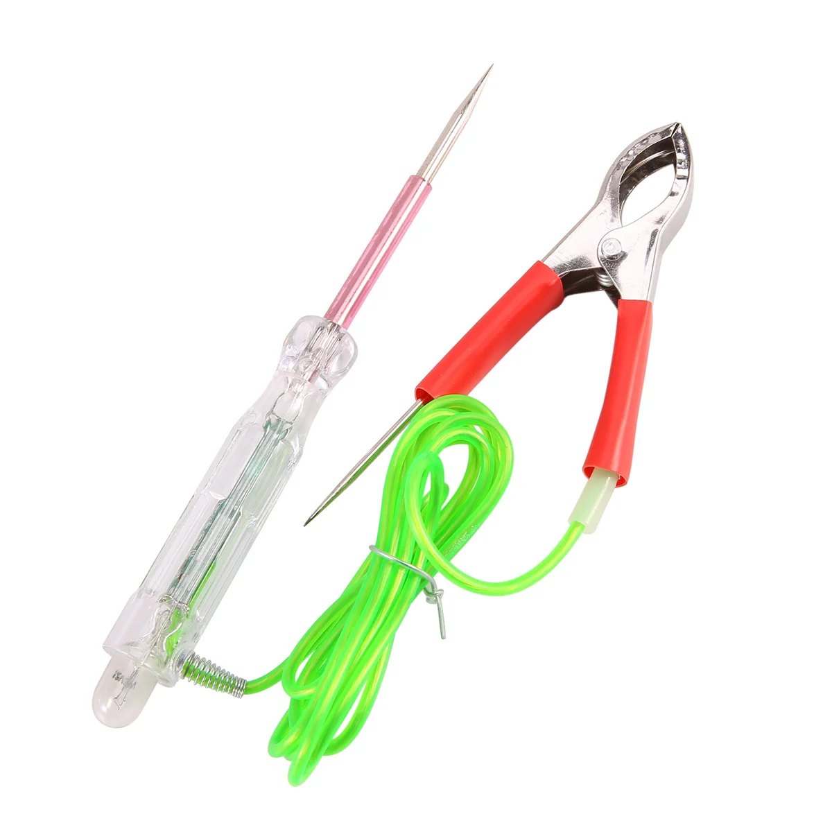 Auto Led Circuit Tester 6-24V Test Licht Met Dubbele Sondes 47 Inch Antivries Draad Alligator Clip Voor Testen