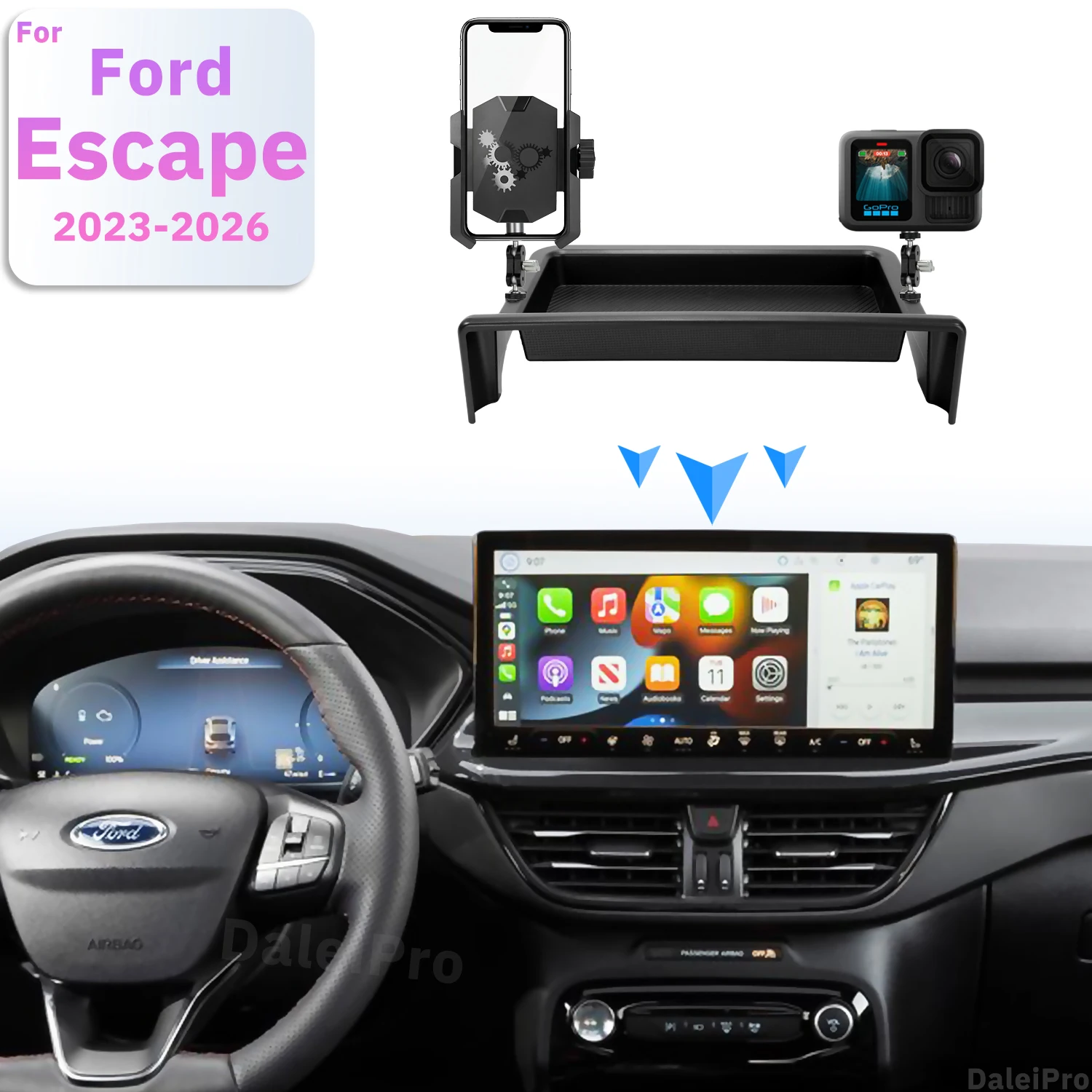 For Ford Escape 2023 2024 2025 2026 Double Phone Holder 13.2