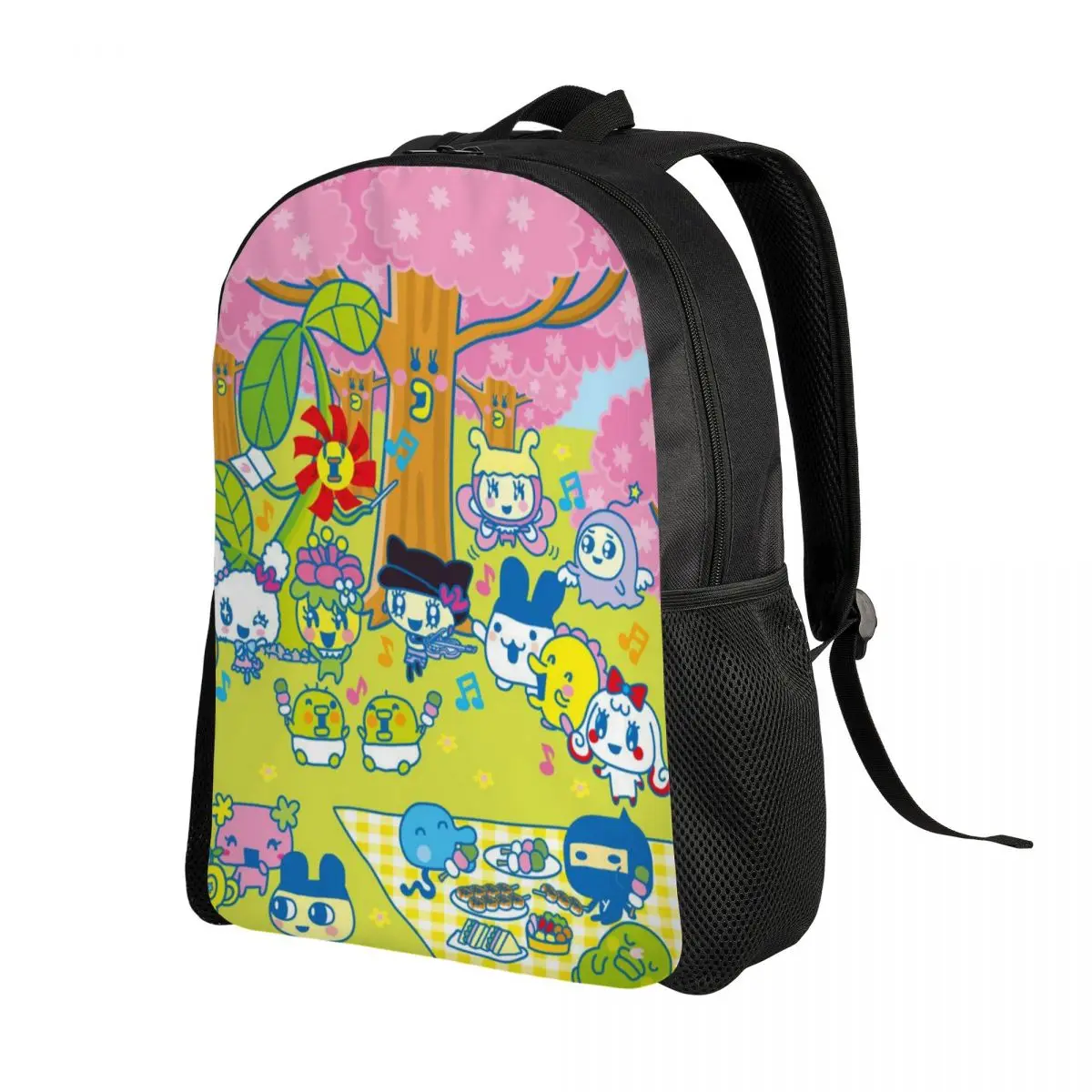 حقيبة ظهر كرتونية مخصصة من Tamagotchies للنساء والرجال حقيبة كتب لطلاب المدارس الجامعية تناسب حقائب الكمبيوتر المحمول مقاس 15 بوصة