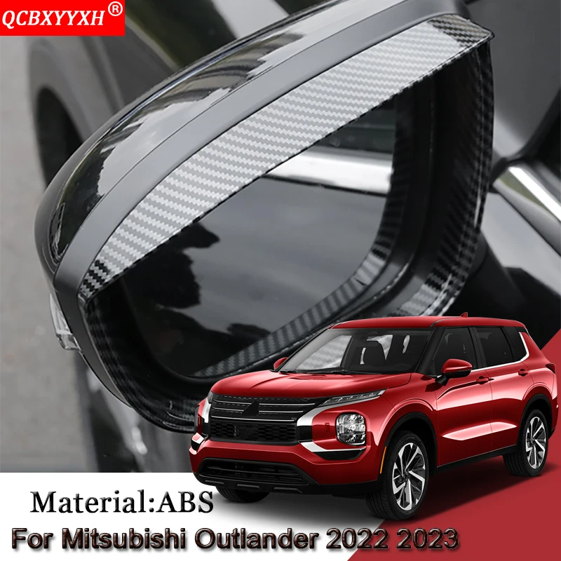 

Car Styling ABS For Mitsubishi Outlander 2022 2023 Car Rearview Mirror Rain Eyebrow Sequins Auto Rainproof Stickers Accessories