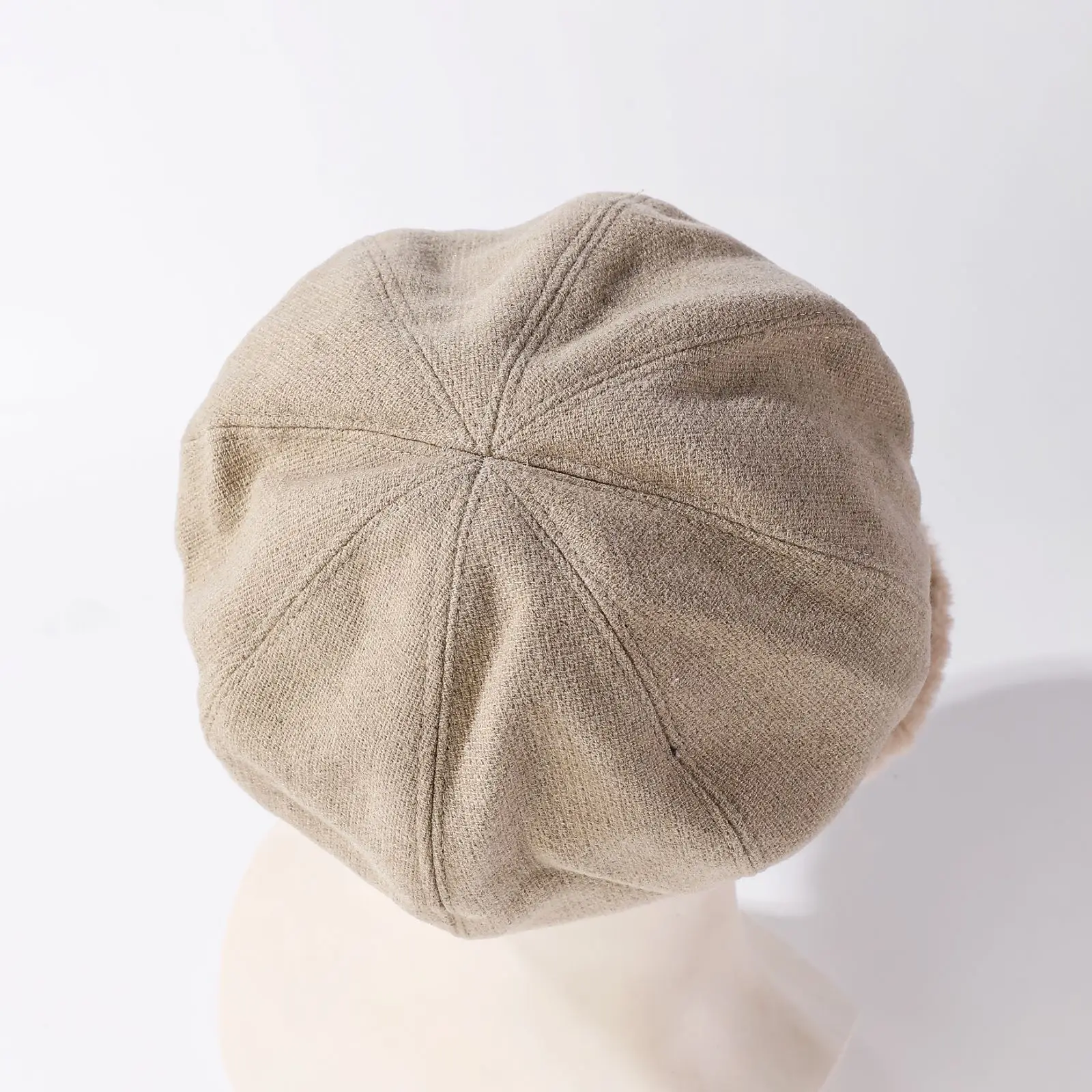 الشتاء في الهواء الطلق سميكة ودافئة الصوف مثمنة قبعة الرجعية النمط البريطاني الوجه تعزيز قبعة المرأة موزع الصحف قبعة