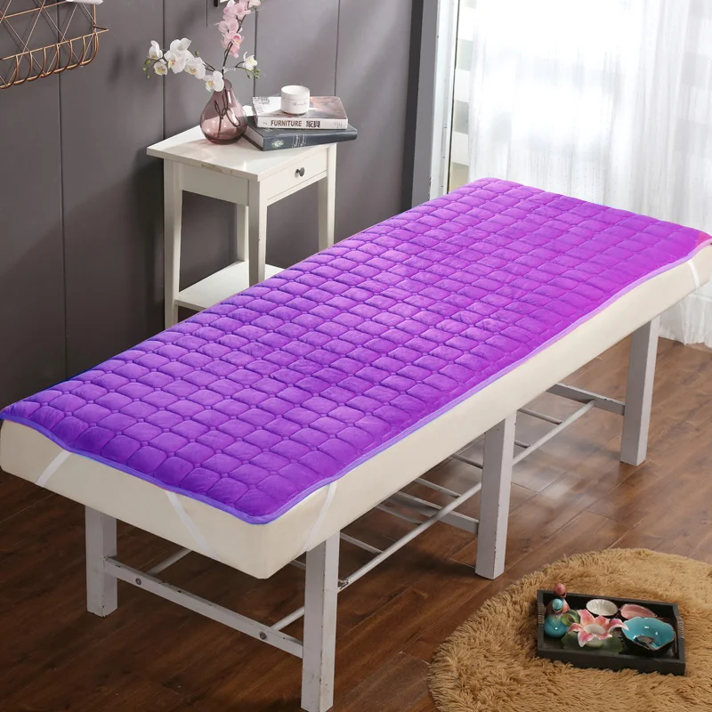 Anti-Slip Verdikte Bed Matras Voor Schoonheidssalon Kapper Tafelblad Massage Spa Elastische Band Bedbedekking Met/Geen Gat