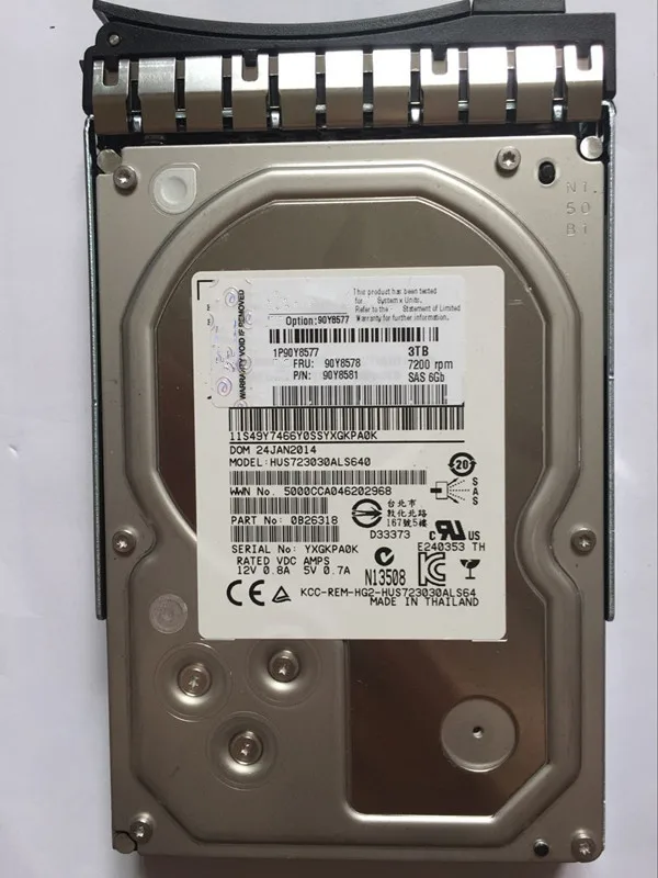 

90Y8577 90Y8578 3T SAS 7.2K 3.5 server Hard drive HDD