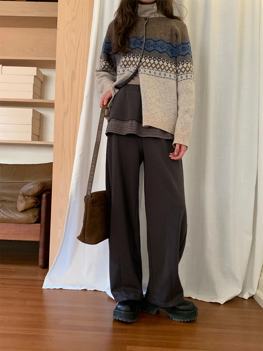 

Женские повседневные длинные брюки Holid Design в стиле пэчворк с эластичным поясом, универсальные, осенние, модные