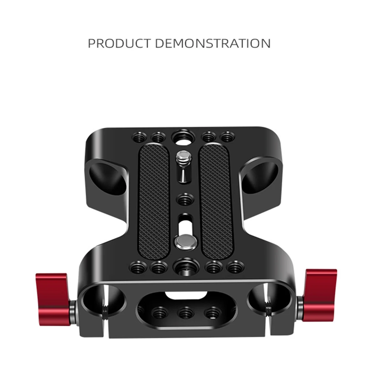 Camera Base Plate with Dual 15mm Rod Rail Clamp Suitable for Rabbit Cage and DSLR Rig Camera Accessories