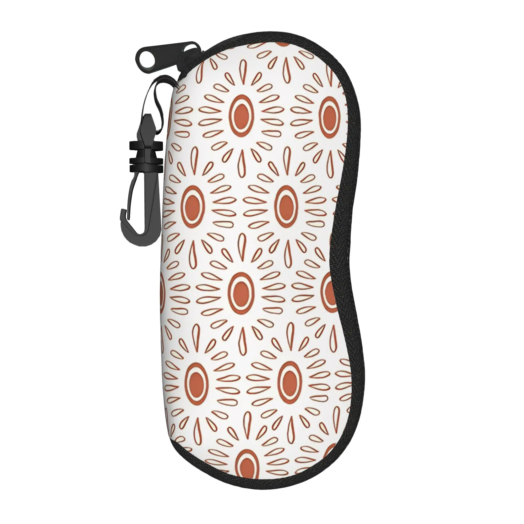 Bohemian  pattern Glasses Case Cover  Daily Sunglasses Case For Men Women Soft Eyewear Bag Zipper Glasses Box