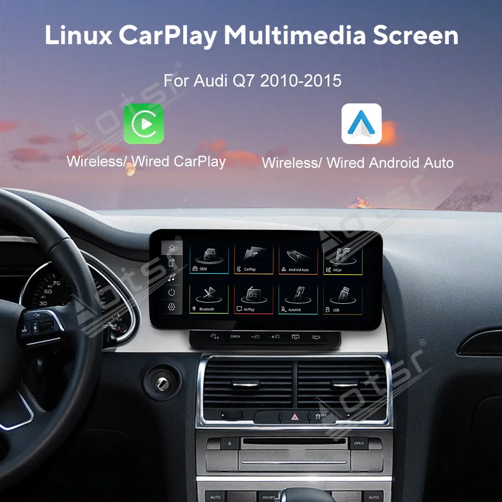 

Linux Android Auto Carplay For Audi Q7 2010 2011 2012 2015 Car Multimedia Automotive GPS Navigation Car Radio Stereo Head Unit
