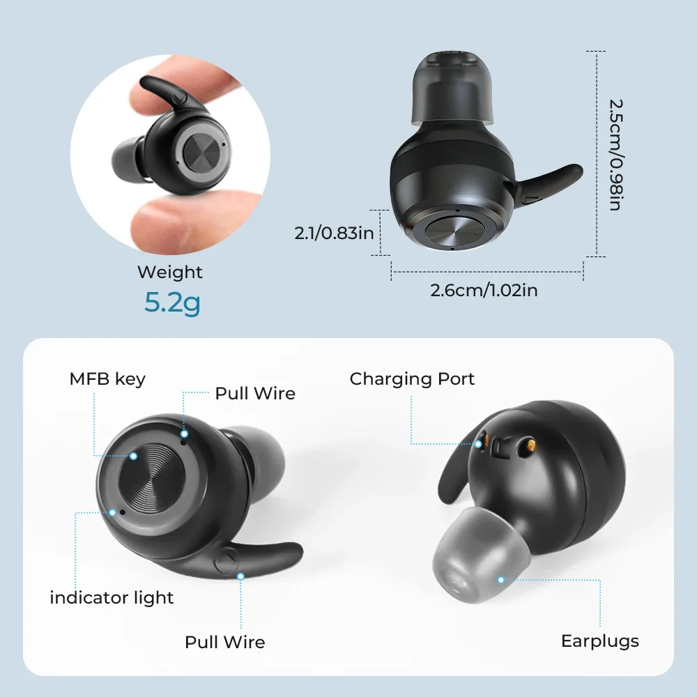 Digital Hearing Aid for Elderly Deafness Bluetooth  Rechargeable Hearing Device Deaf Sound Amplification Equipment No whistling